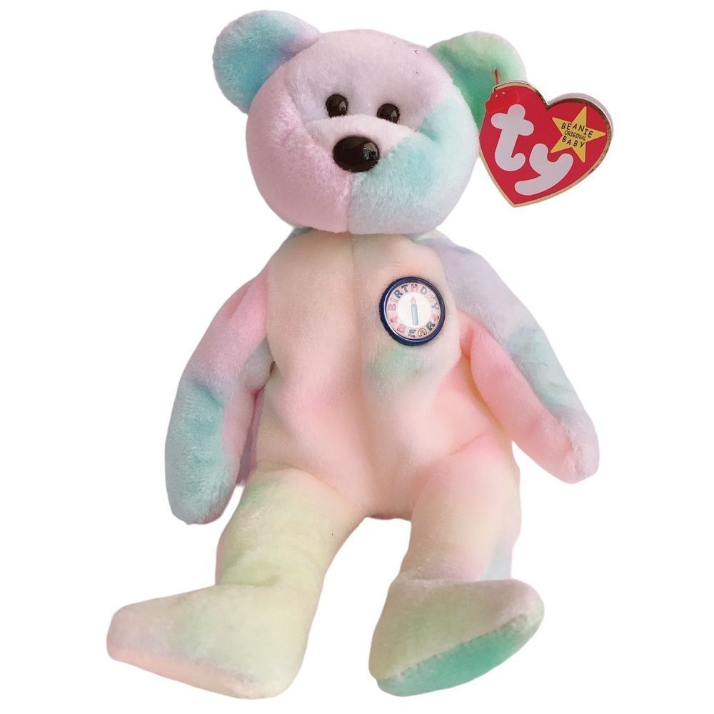 Ty Beanie Baby Birthday Bear 1999